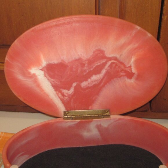 Pink Incolay Soapstone Carousel Hinged Box - Picture 6 of 7